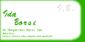 ida borsi business card